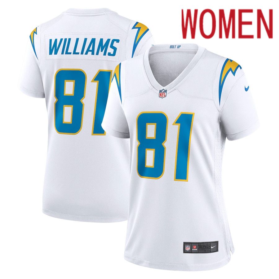 Women Los Angeles Chargers 81 Mike Williams Nike White Game NFL Jersey